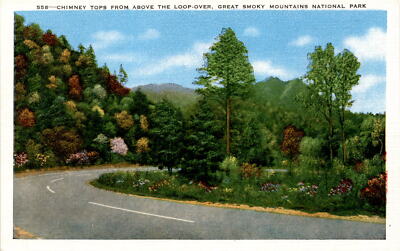 Chimney Tops, Great Smoky Mountains National Park, Loop-Over, Postcard