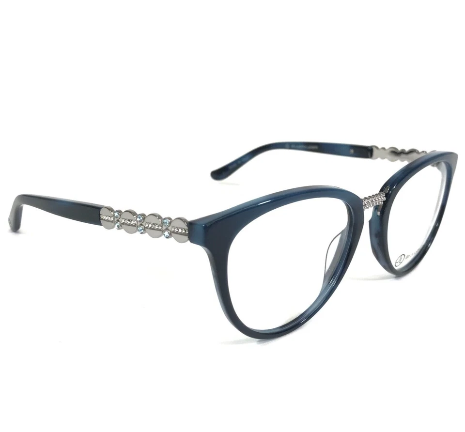 Monturas de gafas Judith Leiber JL-3042 denim azul plateado ojo de gato 52-18-140 Foto 3 de 4