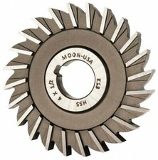 Made in USA 4" Diam x 1/2" Face Width Straight Tooth Side Milling Cutter 1" A...
