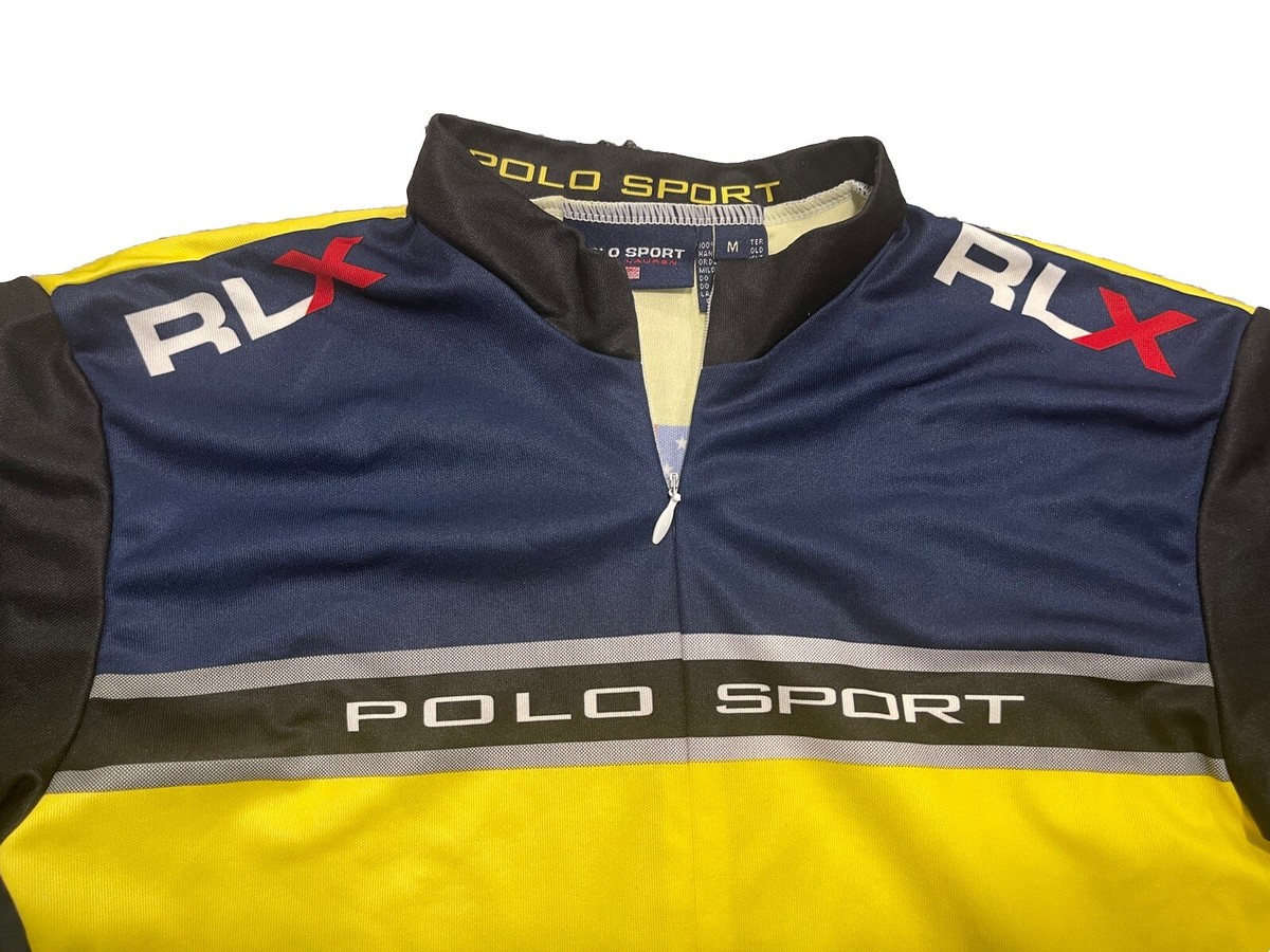 Vtg Polo Ralph Lauren Polo Sport RLX Cycling Jersey 3/4 Zip