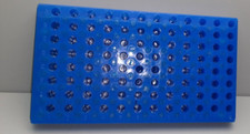 96-Well Flipper Microtube Rack/ Reversible/BLUE/(96 1/2" slots,96 1/4" slots)