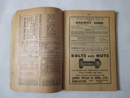 Collectable Railway Guide Birmingham Fbruary 1954 - Foto 5 di 8