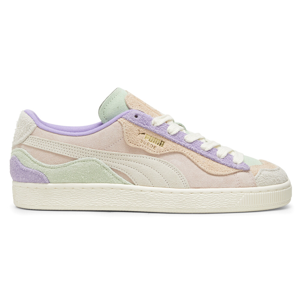 Повседневные мужские кроссовки Puma Suede Trippy на шнуровке, зеленые, оранжевые, фиолетовые кроссовки 3986