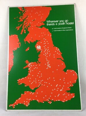 Vintage YHA Youth Hostel Association, Schild, 1960 s - 80 s, Original