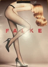 $39 New Women's FALKE Fashion Tights Net Black Size M