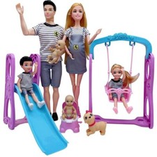 Happy Family Kids pregnant Mom Midge Girl Baby Dad Toys For Kids Gift