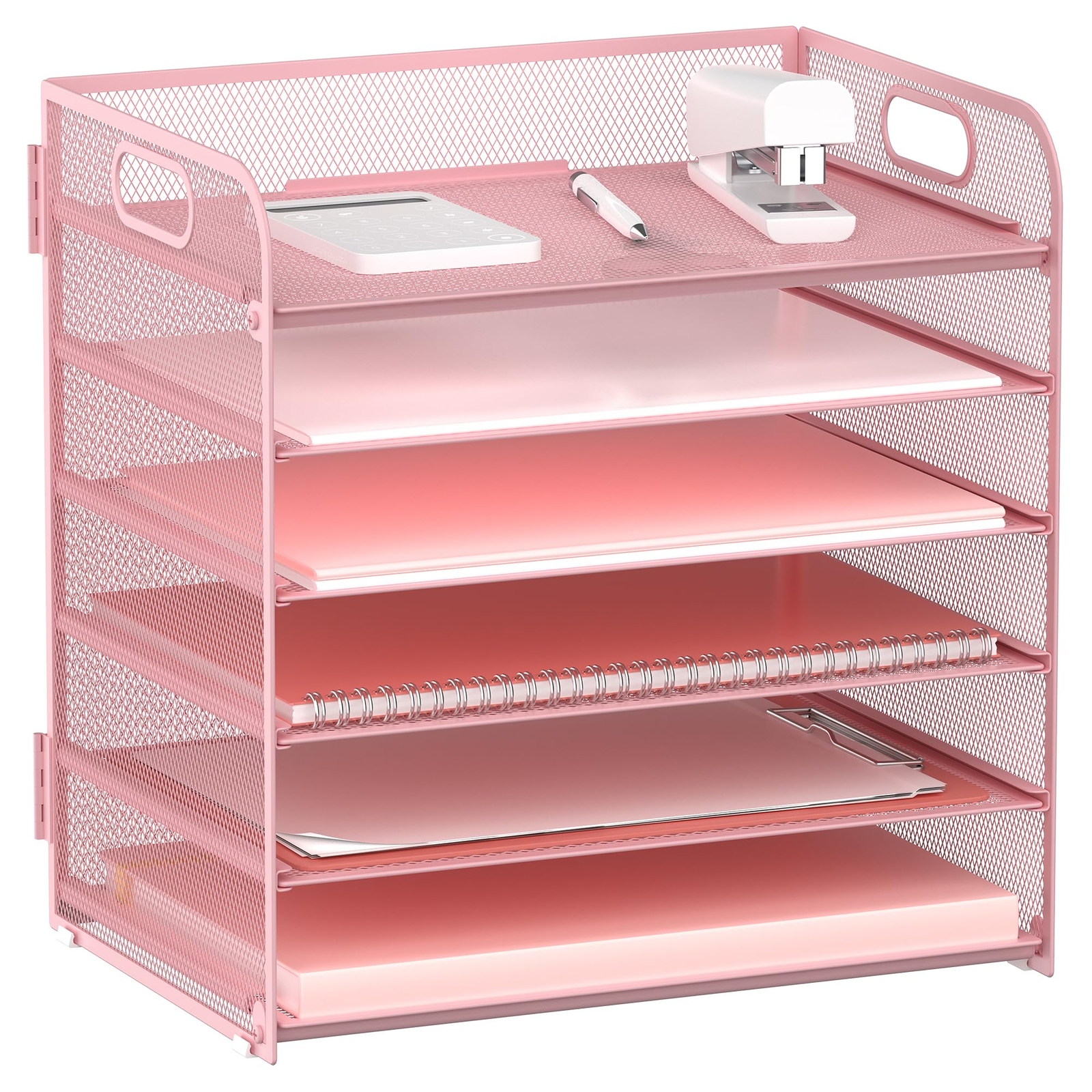 6-Tier Mesh Desk Organizer for Papers Files Letters Office Supplies-image