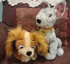 VTG Walt Disney Lady And The Tramp Plush Stuffed Animal Toys Set 11"  13" S