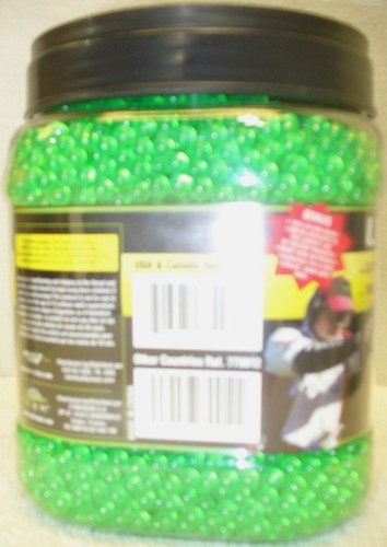 OPENED ULTRASONIC 10000 ROUND JAR .12G AIRSOFT BB'S 6MM - GREEN - Picture 4 of 12
