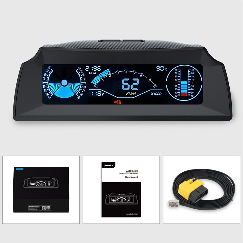 Car OBD Multi-function Gauge HUD Head-Up Digital Speedometer 