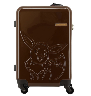 Pokemon Eevee Suitcase 37L Hard carry zipper with TSA lock Brown or ivory