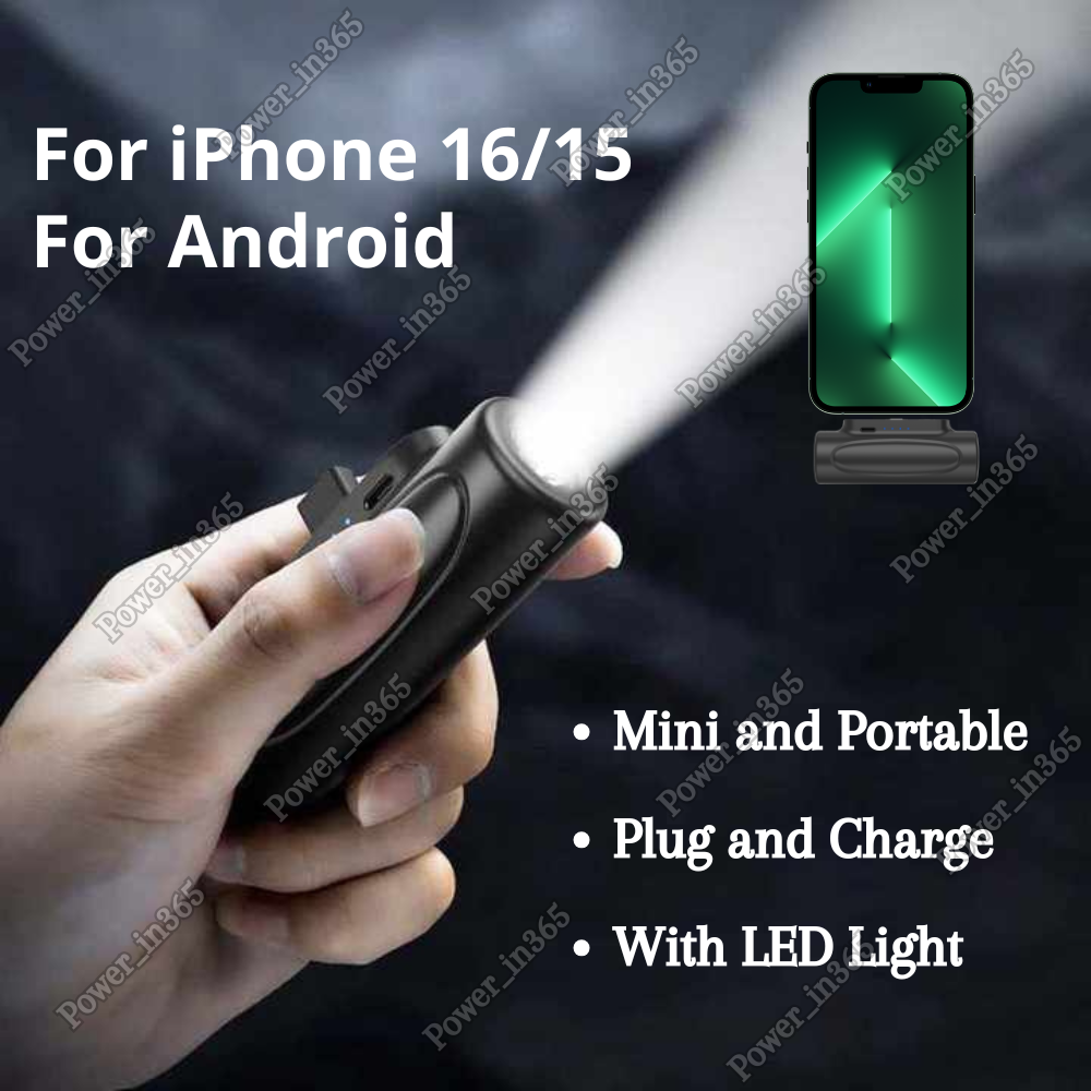 Portable Charger 5000mAh Ultra Compact Power Bank Battery For iPhone 16 15 Pro-image