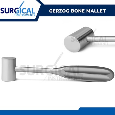 Gerzog Mallet 7.5'' 8oz Head Surgical Instruments Stainless Steel German Grade