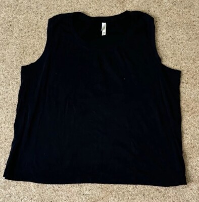 Women s Black Tank Top Plus Size 4X 26-28 White Stag Brand