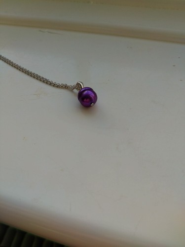HONORA PURPLE COLOURED "PEARL" & STEEL NECKLACE BNIB. *** - Picture 5 of 9