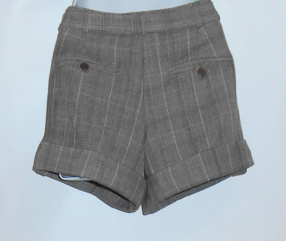 Tracy Evans Limited Junior Plaid Stretch Dress Shorts & Sash Brown Nine (9) NWT - Image 2 of 2