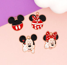 Lot cartoon Mickey Minnie Metal Charms DIY Earrings Jewelry Making Pendants
