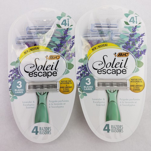 2 packs BIC Soleil Escape Womens Disposable Razors 3 Blade Razor