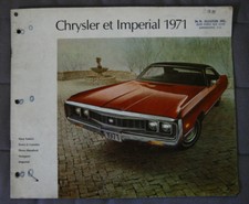 CHRYSLER et IMPERIAL 1971 brochure sales catalog - French - Canadian Market - 01