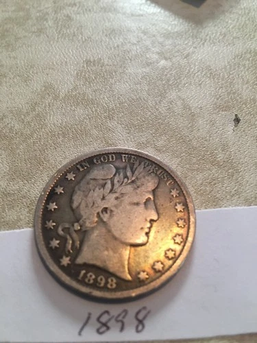 1898 barber half dollar vg