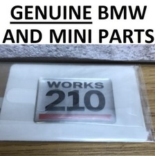 GENUINE MINI JCW 210 Emblem Logo Badges x 3.  51142450751.  COOPER WORKS. 35A2