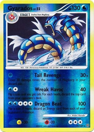 Gyarados - 19/100 - Pokemon Stormfront Reverse Holo Rare LP