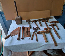Mixed Vintage Collectable Tool Lot: Spanners, Hammers, Punches, Garden Tools