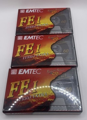 3x EMTEC FE I 60 Kassette Ferro Extra Type I 60min NEU OVP