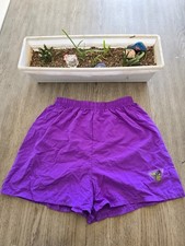 Vintage 80 s Obvious Purple Nylon Running Shorts Made In USA Size Medium