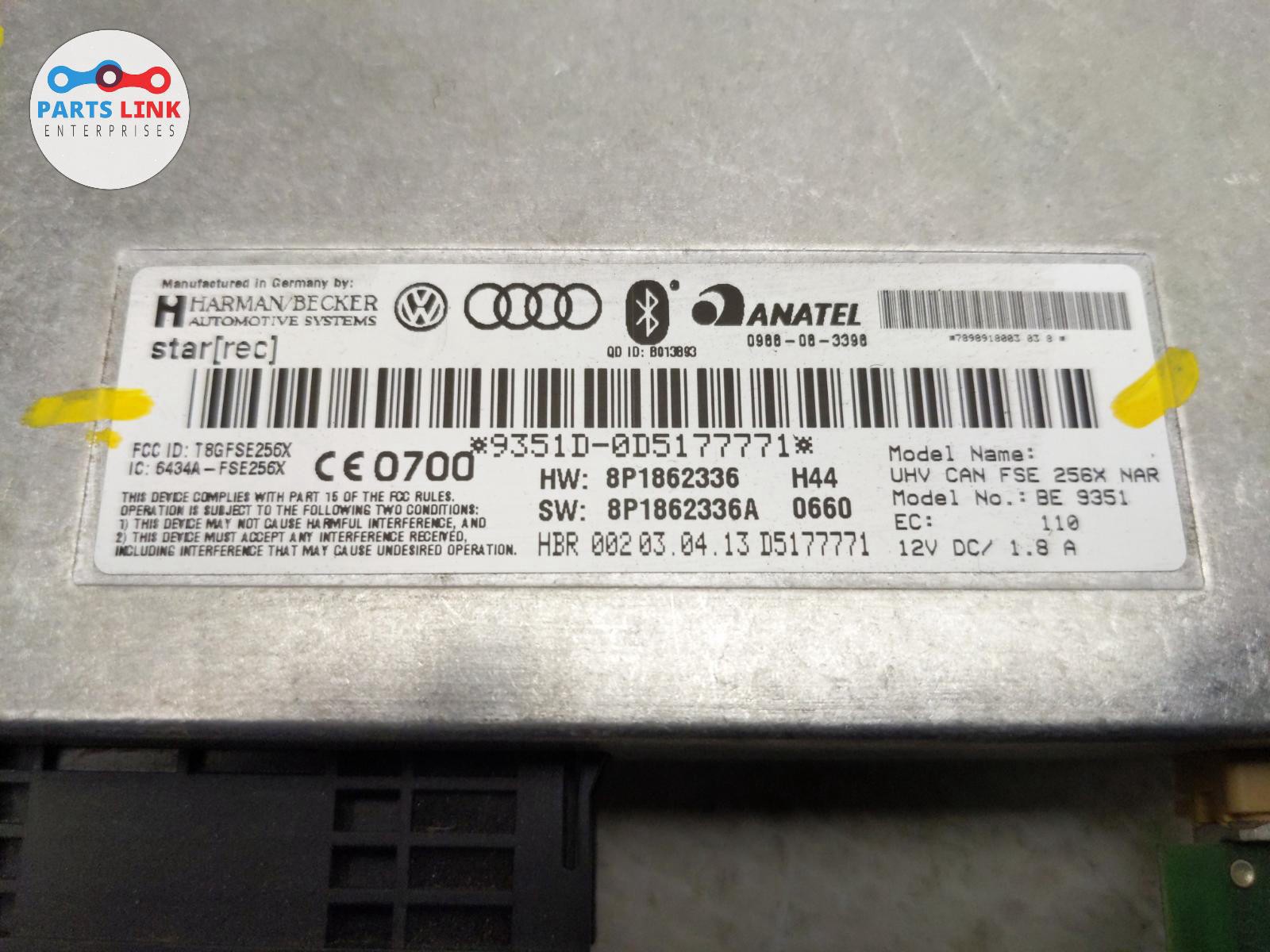 2011-14 LAMBORGHINI GALLARDO REAR LEFT BLUETOOTH PHONE CONTROL MODULE PLUG LP550