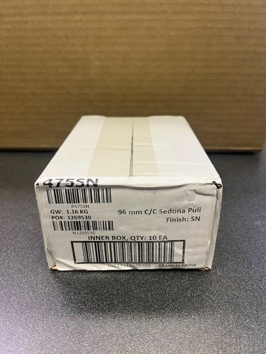 475 Sedona 3-3/4" (96mm)  Ergonomic Cabinet Pull Knob Handle Silver 10 Pack - Picture 10 of 10