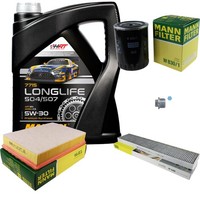 MANN-FILTER Inspektionspaket Mannol 5L Longlife 5W-30 FüR Vw Sharan 1.9 Tdi