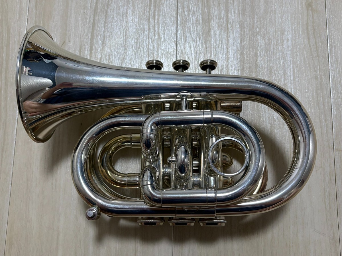 Jupiter JPT-416 Pocket Trumpet Silver with Semi Hard Case Used