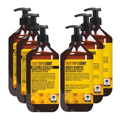 EightTripleEight Arnika Haarpflege Set 3x Shampoo & 3x Conditioner - 1L