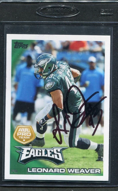 2010 Topps Leonard Weaver #413 signiert Autogramm Auto Eagles