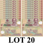 Viet Nam Vietnam 10000 Dong 2019 P 119 Polymer UNC 1/5 Bundle Lot 20 pcs NR
