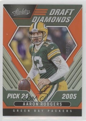2022 Panini Absolute Draft Diamonds Spectrum Orange 66/75 Aaron Rodgers 07mp