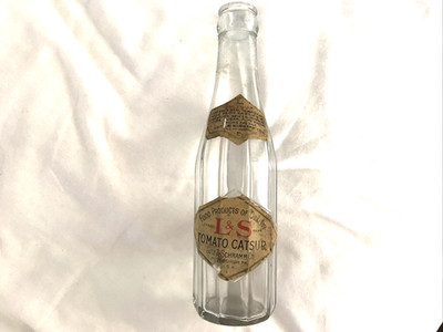 L & S TOMATO CATSUP VINTAGE PAPER LABEL BOTTLE LUTZ & SCHRAMM , PITTSBURGH, Pa.