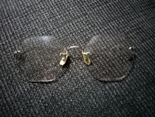 Fancy 1/10-12K GF Gold Filled Geometric Eye Glasses With Out Ear Pieces