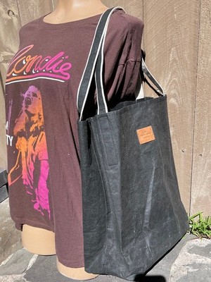 Au Printemps Paris Black PAPER Tote Shopper Bag - 12'' x 15''