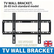 TV Bracket, Universal Wall Mount for Flat TVs Up to 65 Inch, Easy Install UK