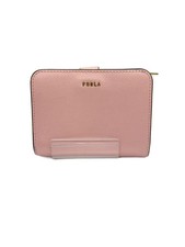 FURLA BABYLON S COMPACT WALLET Pink Plain Women's