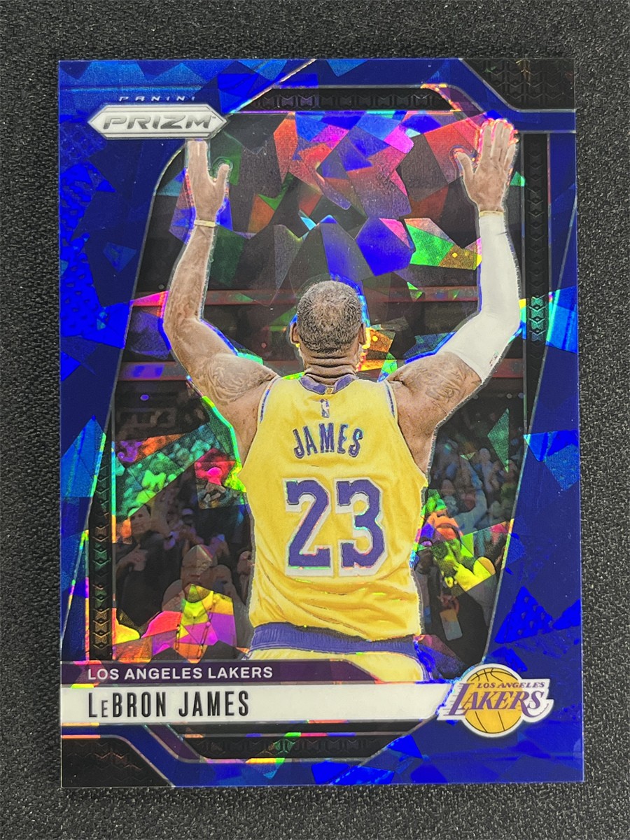2024-25 Panini Prizm LeBron James #130 Blue Cracked Ice Prizm Lakers /125