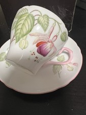 Shelley Porcelain Fuchsia Cup Saucer Set