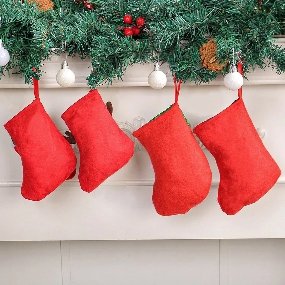 1pcs Christmas letter socks Gift Bag Santa Socks Tree Pendant - Image 3 of 4