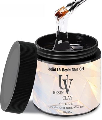 UV Clay Clear Polymer Resin for 3D Crafts, DIY Jewelry Making