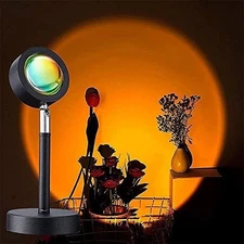 itek Rainbow & Sunset Wall Light Projector Lamp 180° Rotation USB Powered Black