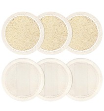 6 Pack Natural Loofah Face Scrubber Face Exfoliating Pads for Men Women