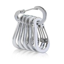 6X Heavy Duty Carabiner Clip Hook D-Ring Screw Lock Outdoor Rock Buckle Max 50KG