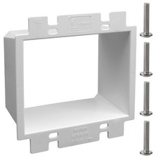 1 PCS 2Gang BE2 NonMetallic Electrical Power Outlet Box Extender White ETL